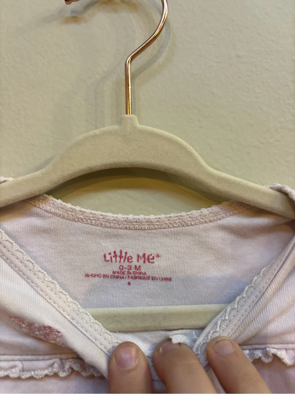 Little Me Pale Pink Cotton Sleep Gown with Ruffle Trim